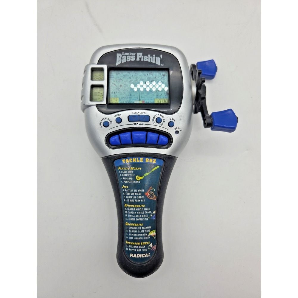 Vintage 1997 Radica Lunker Bass Fishin' Handheld Electronic Game - Tested Works